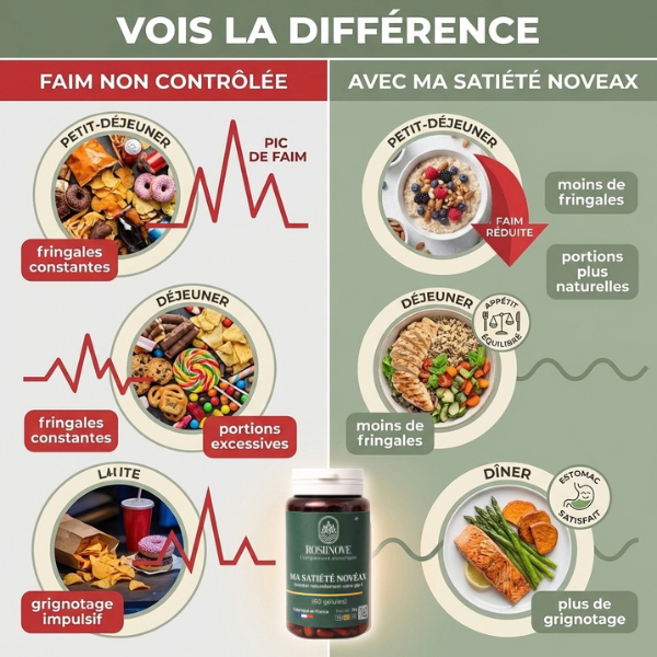 Ma Satiété  Novéax - Contrôle de l’appétit -Coupe-faim naturel GLP-1 | Réduction des fringales